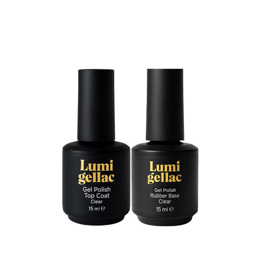 Bundel Rubber Base coat 15 ml + No Wipe Top coat Clear 15 ml